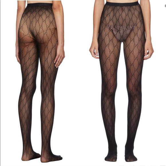 gucci intarsia fishnet tights